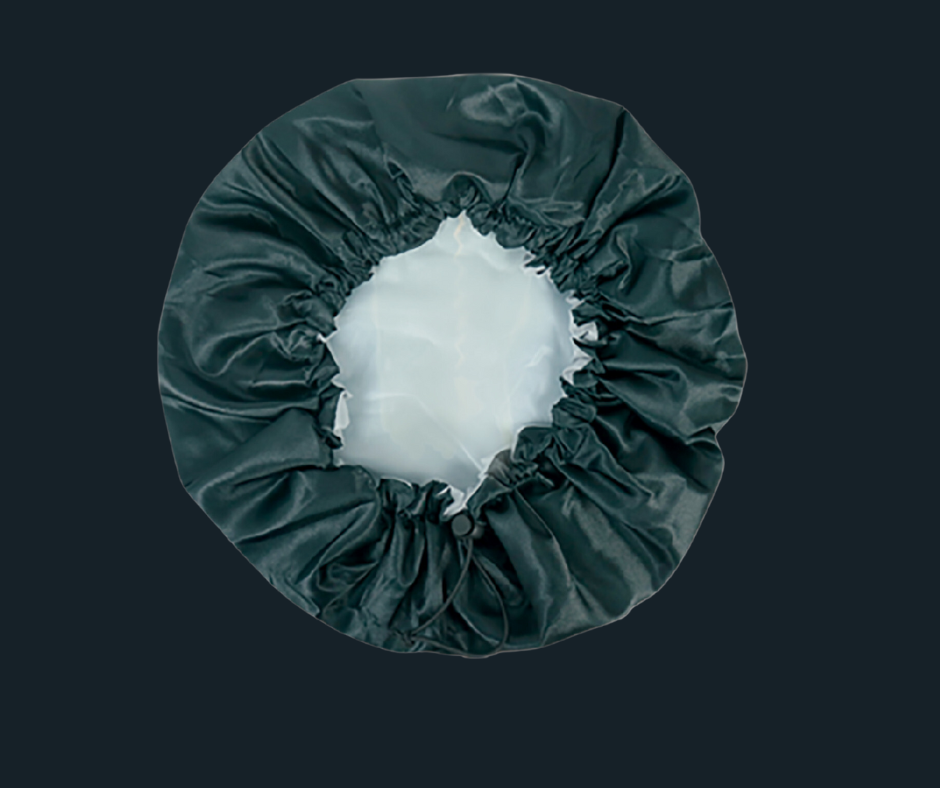 GlamGuard: Reversible Satin Bonnet/Shower Cap