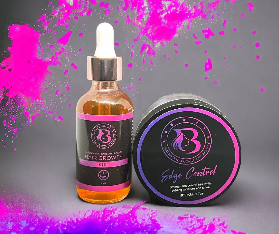 Edge Control and Hair Growth Oil Bundle